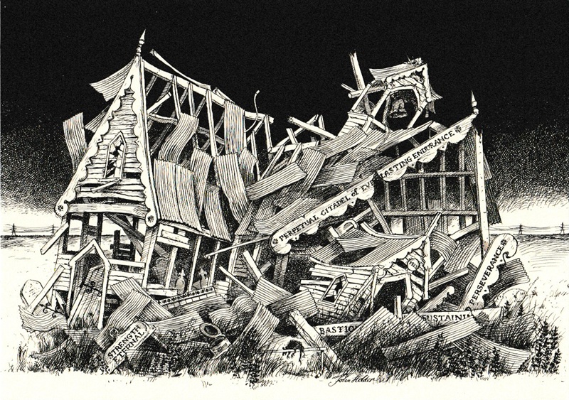 Postcard of the Collapsed Chapel